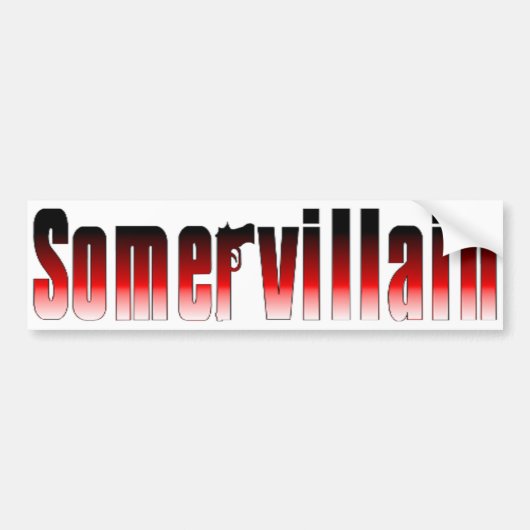 Somervillain Red Bumpersticker (Voorkant)