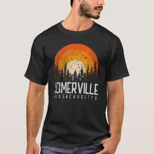 Somerville Massachusetts MA 80s 90s Retro T-shirt