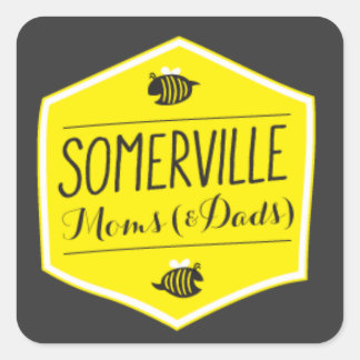 Somerville moeders Logo Sticker zwarte achtergrond