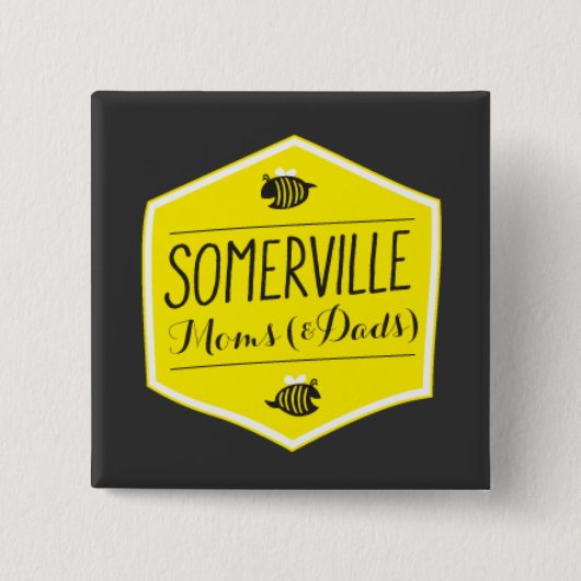 Somerville Moms Logo Button Black (Voorkant)