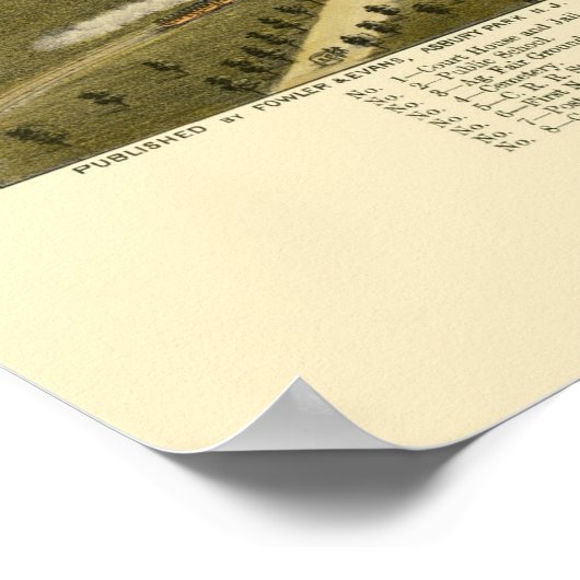 Somerville, NJ Panoramic Map - 1882 Poster (Hoek)