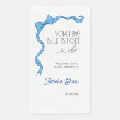 Something Before I do Blue Bow Bridal Shower Servet (Voorkant)