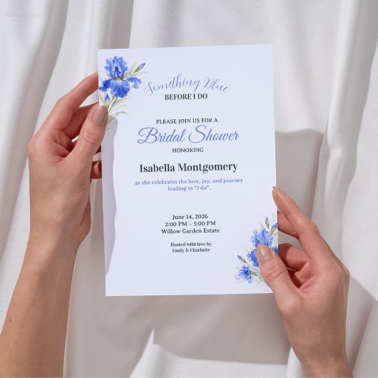 Something Blue Before Do Bridal Shower Invitations