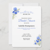 Something Blue Before Do Bridal Shower Invitations (Devant)