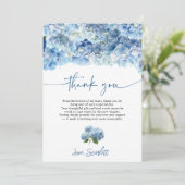 Something Blue Before I Do Blue Hydrangea Bridal Kaart (Staand voorkant)