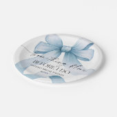 Something Blue Before I Do Blue Strik Bridal Showe Papieren Bordje (Gekanteld)