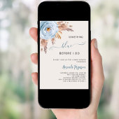 Something blue before I do boho Bridal Shower Kaart