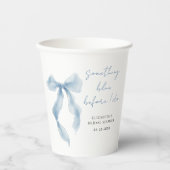 Something Blue Before I Do Bow Bridal Shower Papieren Bekers (Voorkant)