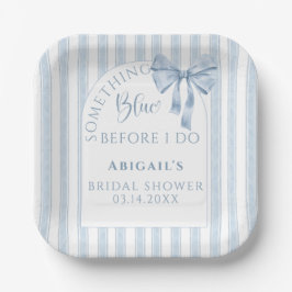 Something Blue Before I Do Bow  Papieren Bordje