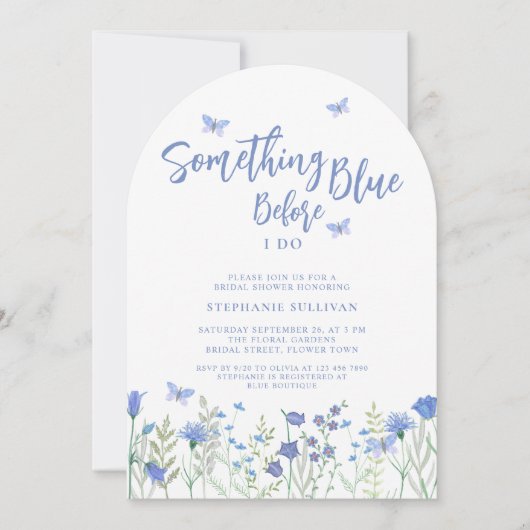 Something Blue Before I Do Bridal Shower Arch Kaart (Voorkant)