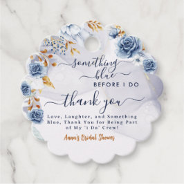 Something Blue Before I Do Bridal Shower Floral Bedankjes Labels