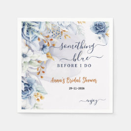 Something Blue Before I Do Bridal Shower Party Servet