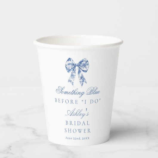 Something Blue Before I Do Bruidsdouche Papieren B Bekers (Voorkant)