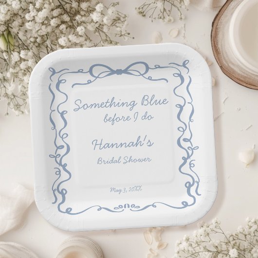 Something Blue Before I Do Bruidsfeest Borrel Papieren Bordje
