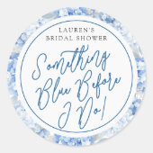 Something Blue Before I Do Bruidssticker Ronde Sticker (Voorkant)