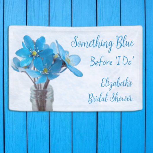 Something Blue Before I Do Bruiloftsfeestje Spandoek