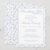 Something Blue Before I Do Elegant Bridal Shower  Kaart (Voorkant / Achterkant)