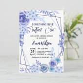 Something Blue Before I Do hortensia Bruidsdouche Kaart (Staand voorkant)
