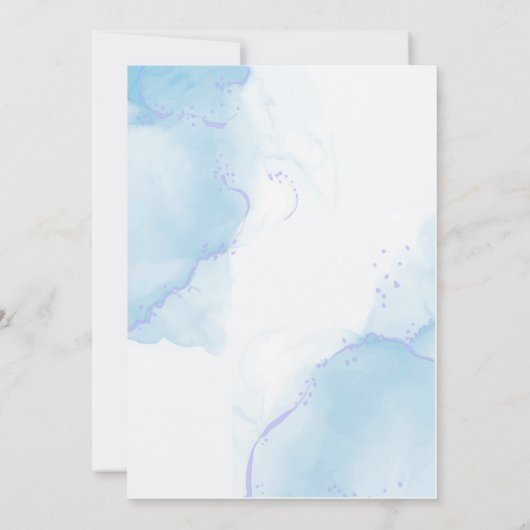 Something Blue Before I Do hortensia Bruidsdouche Kaart (Achterkant)