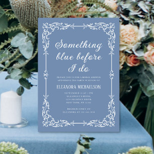 Something Blue Before I Do Script Bridal Shower Kaart