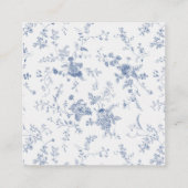 Something Blue Bloemen Vierkante Envelopkaart Informatiekaartje (Achterkant)