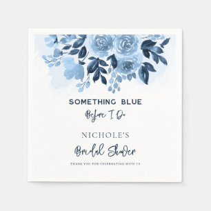 Something Blue Bloemrijke Script Bruiloftsshower P Servet