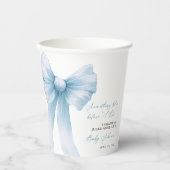 Something Blue Blue Lint Bruiloftsborrel Papieren Bekers (Voorkant)