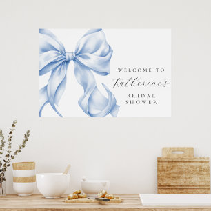 Something Blue Boog Bruiloftfeest Welkom Poster