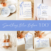 Something Blue Bow Bruidsfeest, Bruidsbrunch Sparkling Wijnetiket
