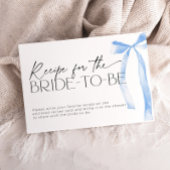 Something Blue Bow Recept voor Bride-to-Be Request Informatiekaartje