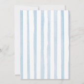 Something Blue Bow Stripe Bridal Shower Invitation (Dos)