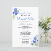 Something Blue Bridal Shower Brunch Menu (Debout devant)