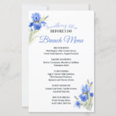 Something Blue Bridal Shower Brunch Menu (Devant)