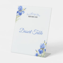 Something Blue Bridal Shower Dessert Table Reclamebord Met Voetstuk