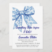 Something Blue Bridal Shower Invitation (Devant / Derrière)