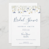 Something Blue Bridal Shower Invitation (Devant / Derrière)