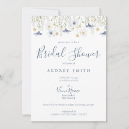 Something Blue Bridal Shower Invitation Kaart
