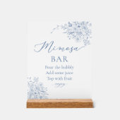 Something Blue Bruidsfeest Mimosa Bar Acryl Bord (Voorkant)