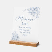 Something Blue Bruidsfeest Mimosa Bar Acryl Bord (Hoek)