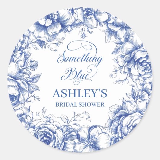 Something Blue Bruidsfeest Stickers (Voorkant)