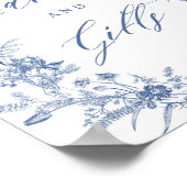 Something Blue Bruidsfeest Uitnodigingskaarten en Poster (Hoek)