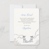 Something Blue Bruidsmeisjes Bruiloft Feest Bedankkaart (Voorkant)