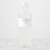 Something Blue Bruiloft Bridal Shower Waterfles Etiket (Achterkant)