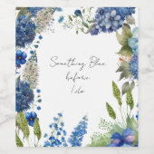 Something Blue Bruiloftsborrel Wijnlabel Wijn Etiket (Enkel label)