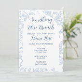 Something Blue Brunch Bridal Shower Invitation (Debout devant)