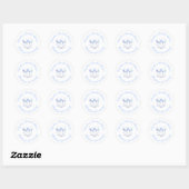 Something Blue Champagne Bruiloftsfeest Ronde Sticker (Vel)