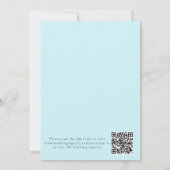 Something Blue Chic Martini QR Code Bruiloftsfeest Kaart (Achterkant)