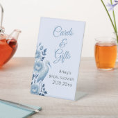 Something Blue Chinoiserie Bruidsfeest  Reclamebord Met Voetstuk (Insitu)