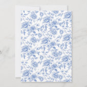 Something Blue Chinoiserie Elegant Vrijgezellenfee Kaart (Achterkant)