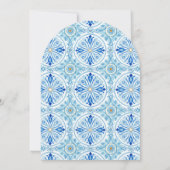 Something Blue Coastal Mediterranean Bridal Shower Kaart (Achterkant)